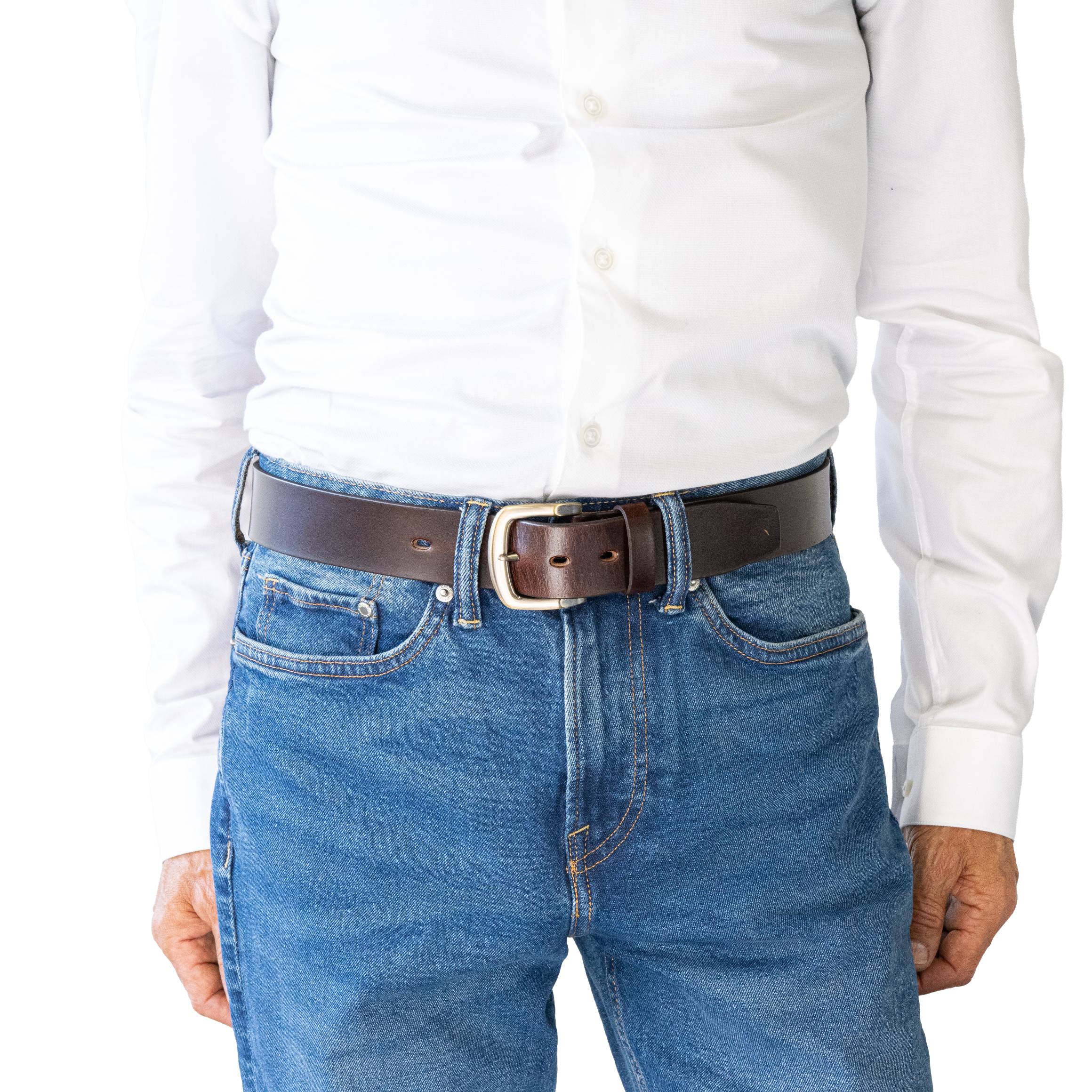 JUMBUCK. Full Grain Natural Leather Belt.