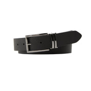 JUSTIN Black. Buffalo Leather Belt. 30mm width.