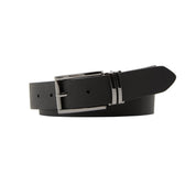 JUSTIN Black. Buffalo Leather Belt. 30mm width.