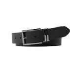 JUSTIN Black. Buffalo Leather Belt. 30mm width.