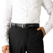 LANDON. Classic Leather Belt. 30mm width.