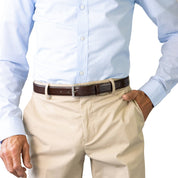 LANDON. Classic Leather Belt. 30mm width.