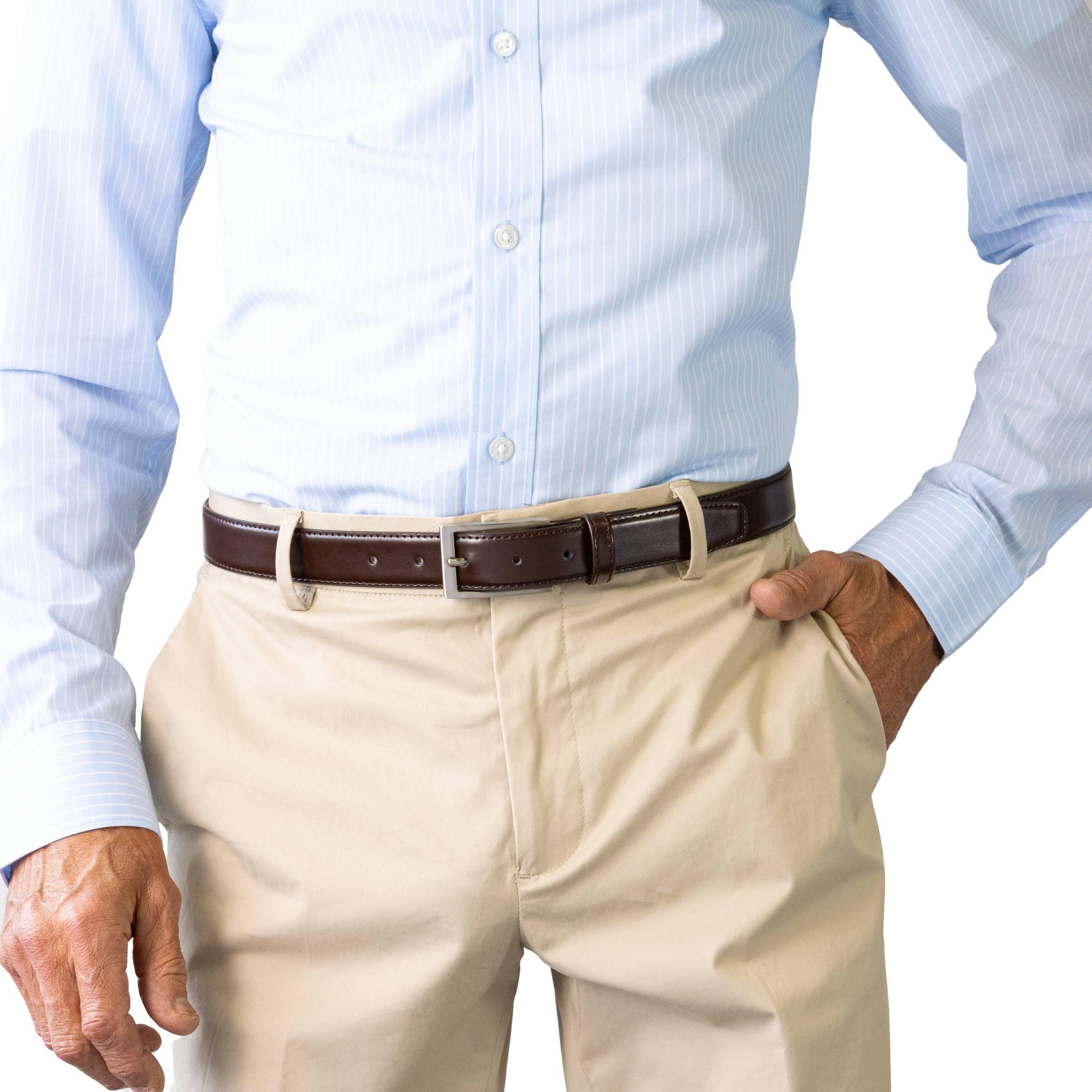 LANDON. Classic Leather Belt. 30mm width.