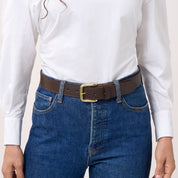 LINDEN. Solid Hide Buffalo Leather Belt.