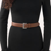 LUNA. Split Cowhide Leather Belt.