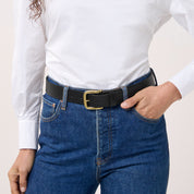 MOLLY. Solid Hide Buffalo Leather Belt.