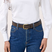 MOLLY. Solid Hide Buffalo Leather Belt.