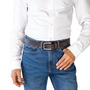 McALLISTER. Solid Hide Buffalo Leather Belt.