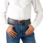 ORLANDO. Full Grain Milled Leather Belt. 35mm width.