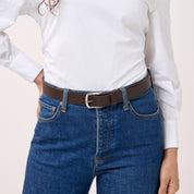 SAGE. Solid Hide Buffalo Leather Belt.