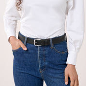 SAGE. Solid Hide Buffalo Leather Belt.
