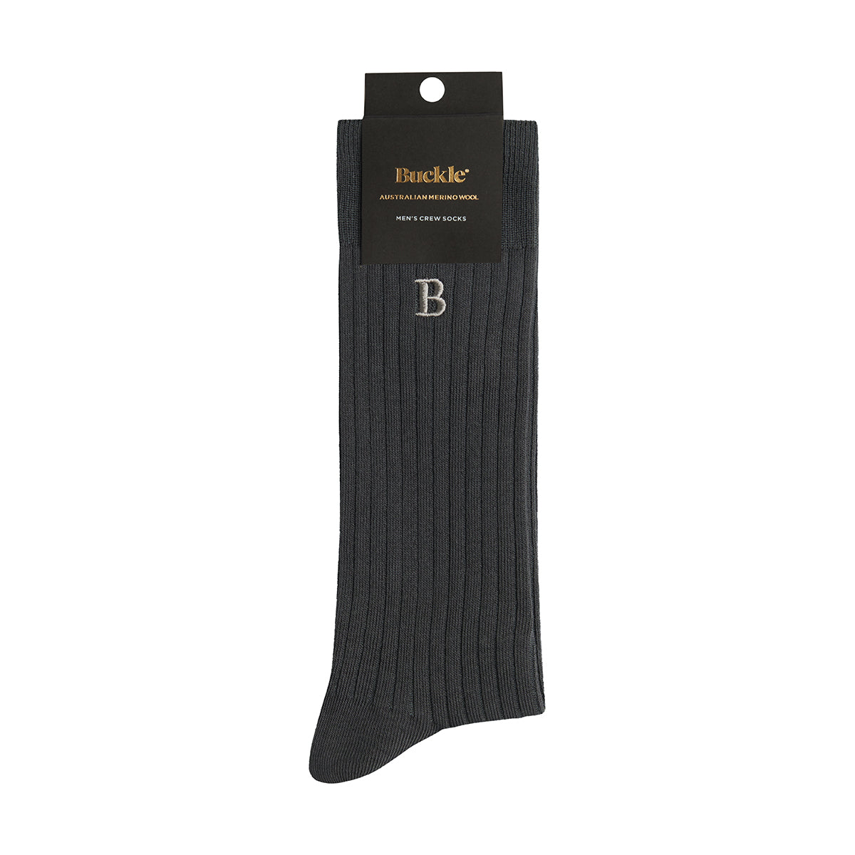 COTTON. Australian Cotton Rib Crew Socks