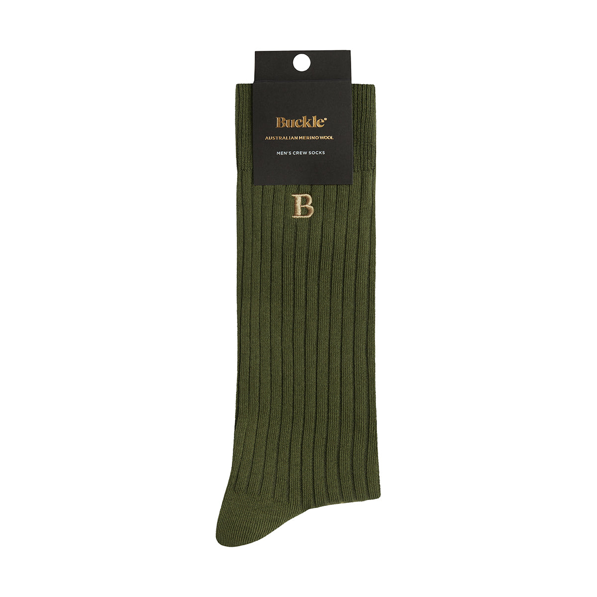 COTTON. Australian Cotton Rib Crew Socks