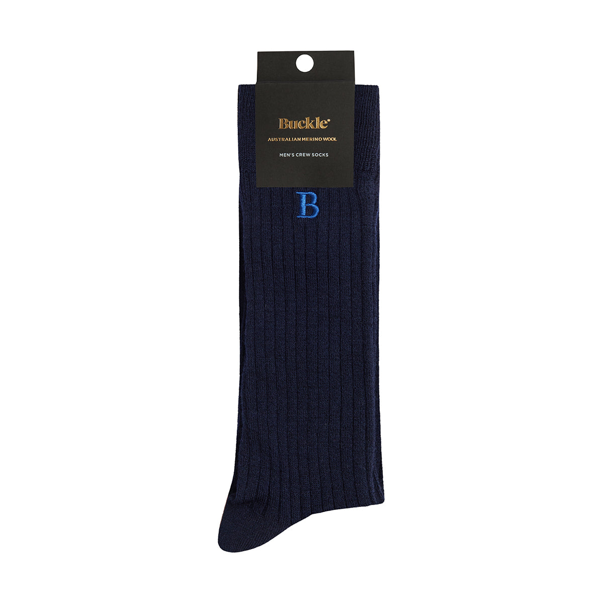 COTTON. Australian Cotton Rib Crew Socks