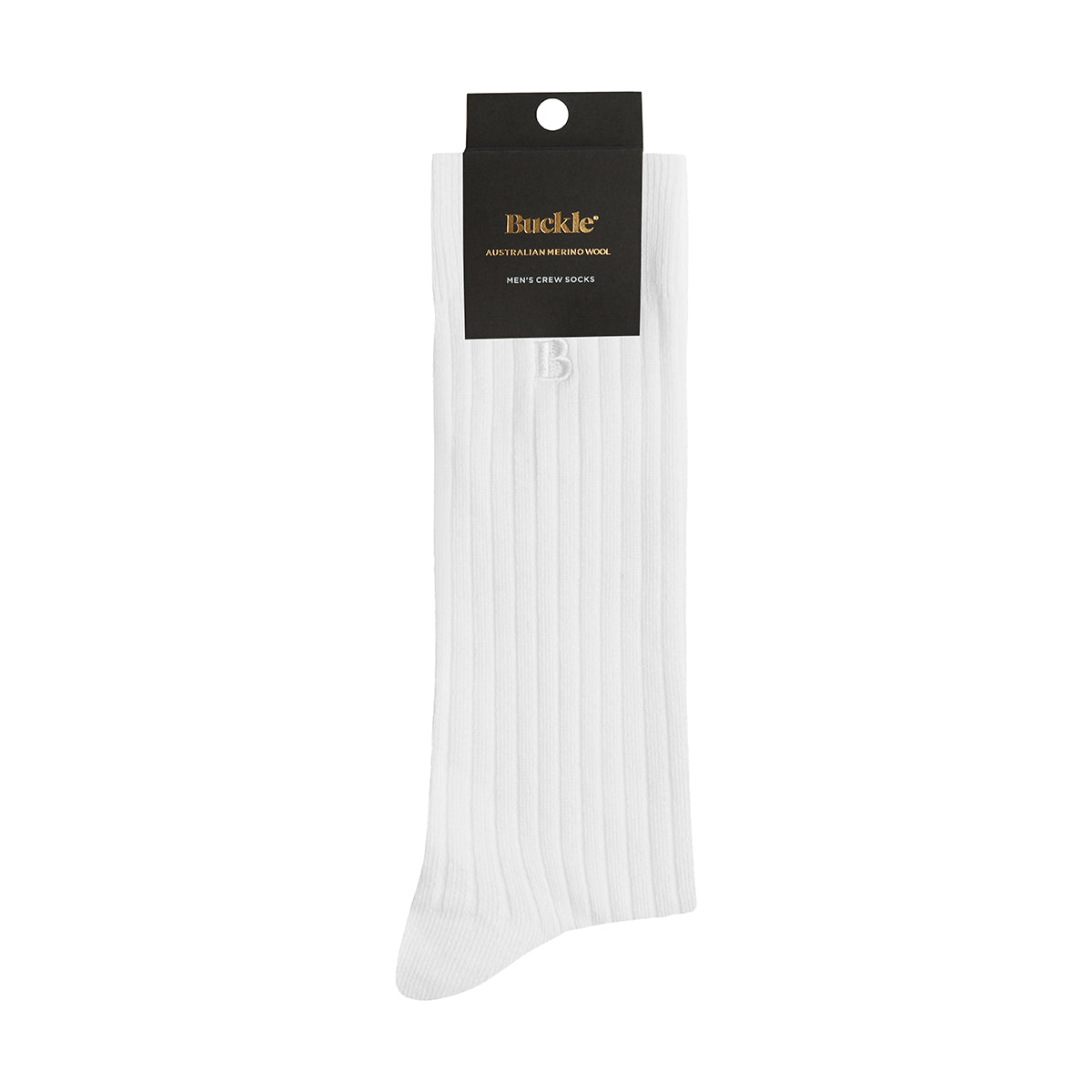 COTTON. Australian Cotton Rib Crew Socks