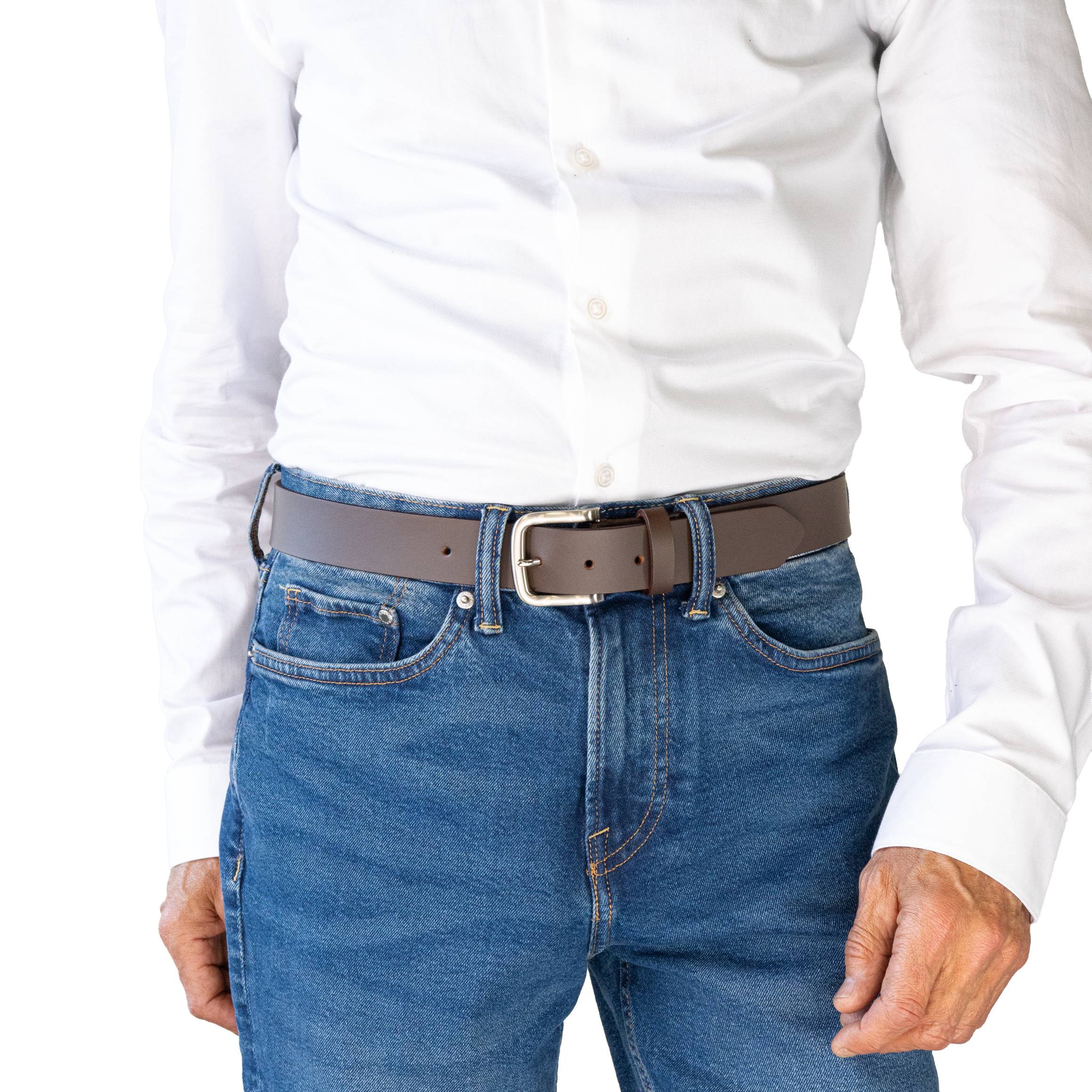SLATE. Buffalo Leather Belt. 35mm width.
