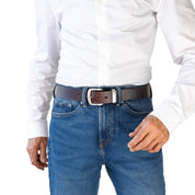 STATION. Full Grain Natural Leather Belt.