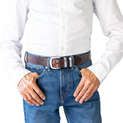 STOCKMAN. Full Grain Natural Leather Belt.