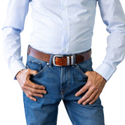 STOCKMAN. Full Grain Natural Leather Belt.