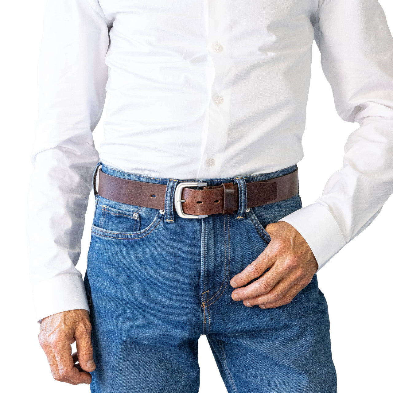 SWAG. Full Grain Natural Leather Belt.