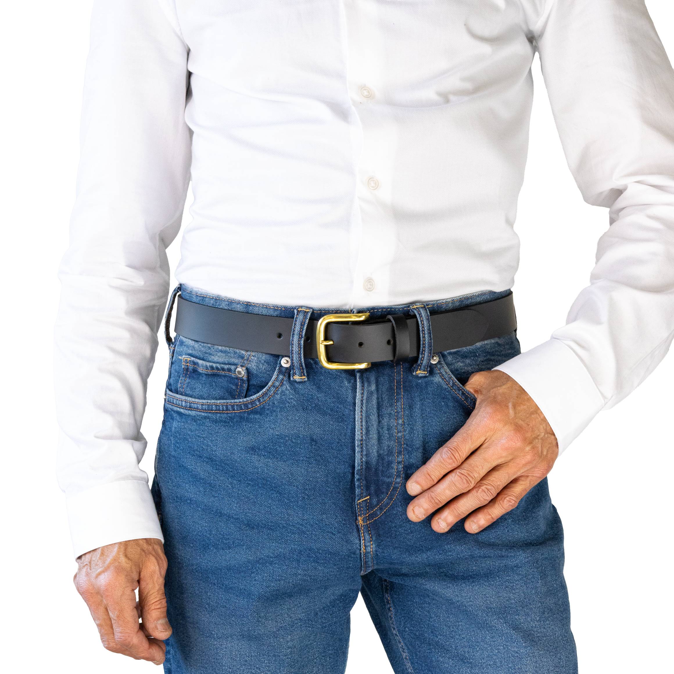TRITON. Buffalo Leather Belt. 35mm width.