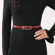HARPER. Split Cowhide Leather Belt.