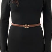 LOWAN. Split Cowhide Leather Belt.