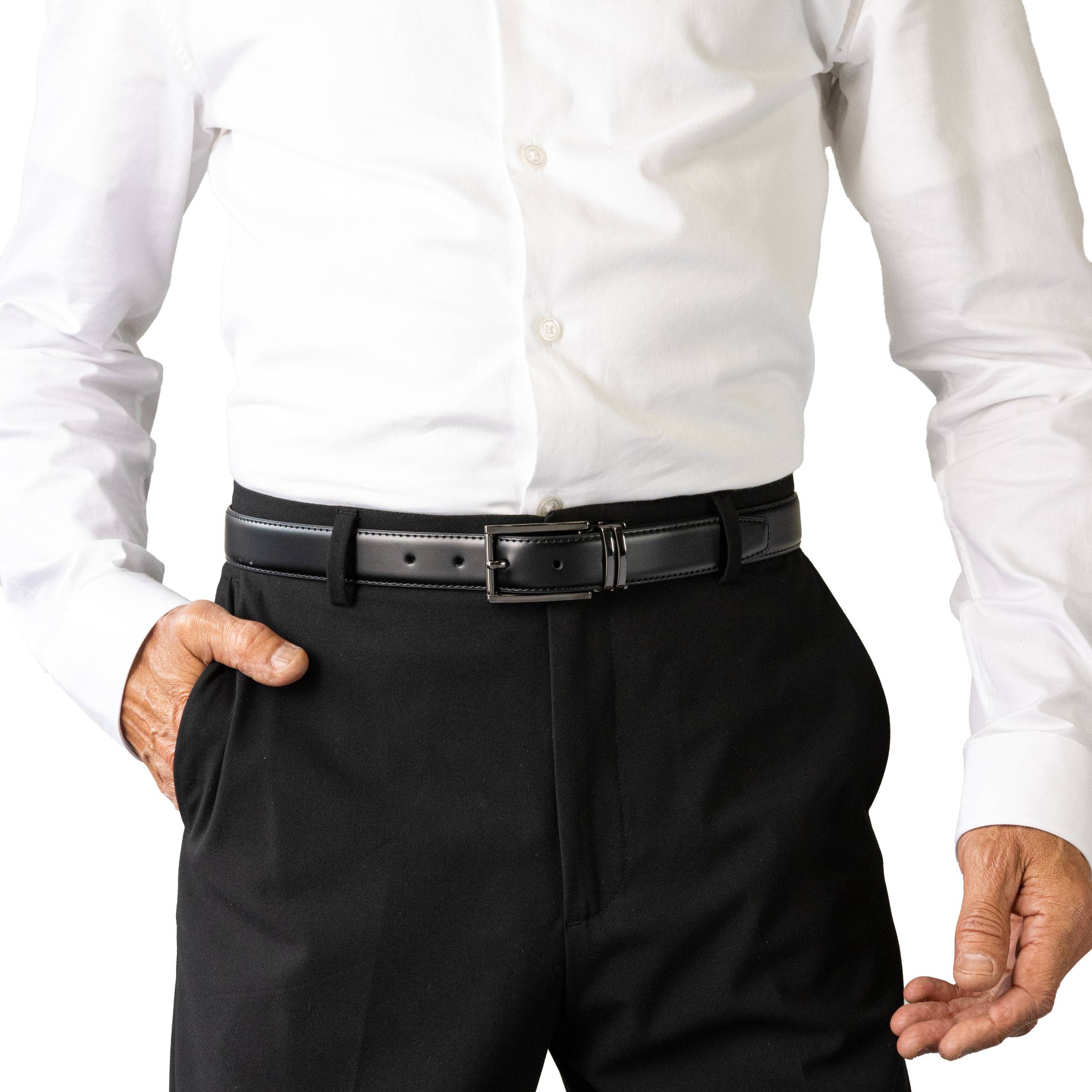 ZURICH. Reversible Leather Belt. 30mm width.